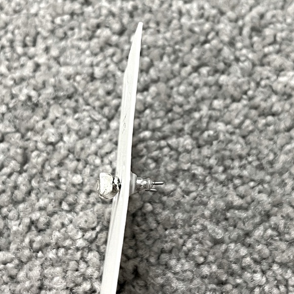 J Crew Factory emerald cut clear crystal stone stud earrings - Picture 6 of 7